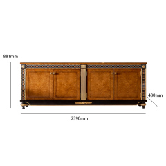 Classic Solid wood side cabinet design living room side cabinet And chair