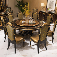 Dining room mahogany royal luxury classic veneer dining table