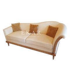 Classic Antique Leather Comfortable Chaise Lounge