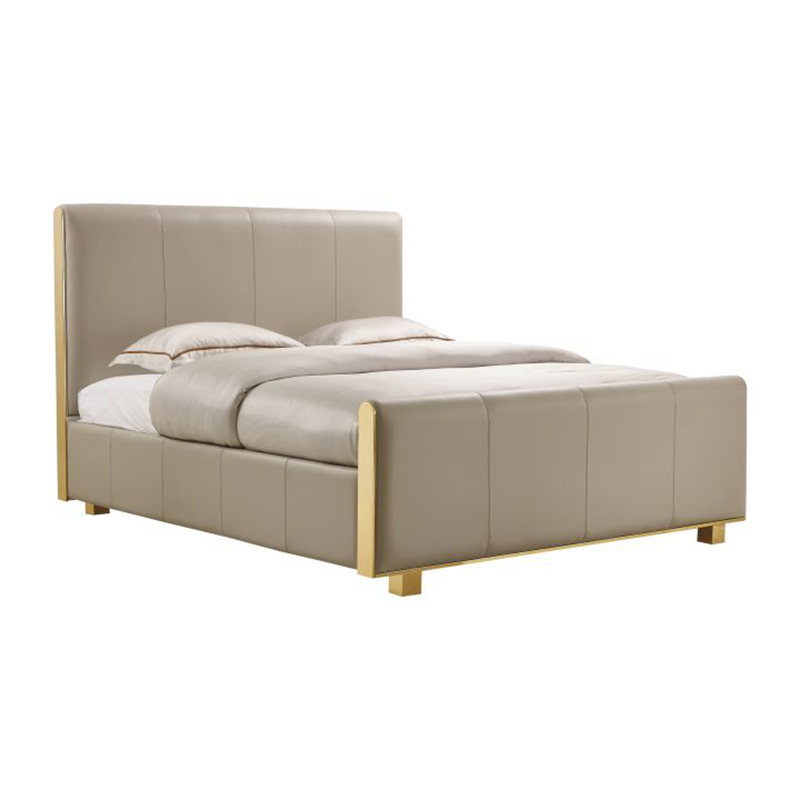 Sleek Bed and Nightstand Ensemble