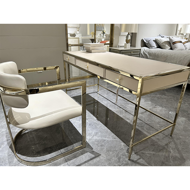 Stylish Metal and Glass Home Office Furniture