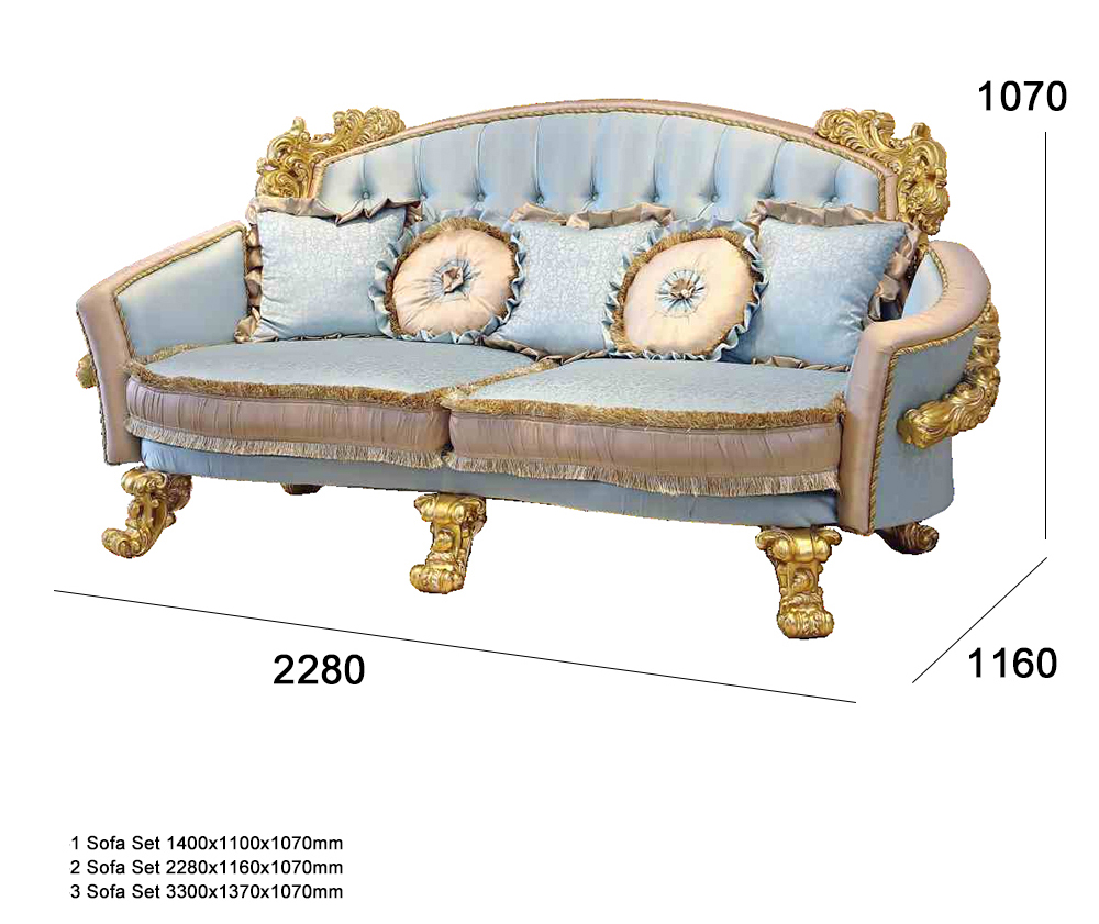 Elegant Floral Carved Living Room Sofa: Timeless Sophistication for Your Home