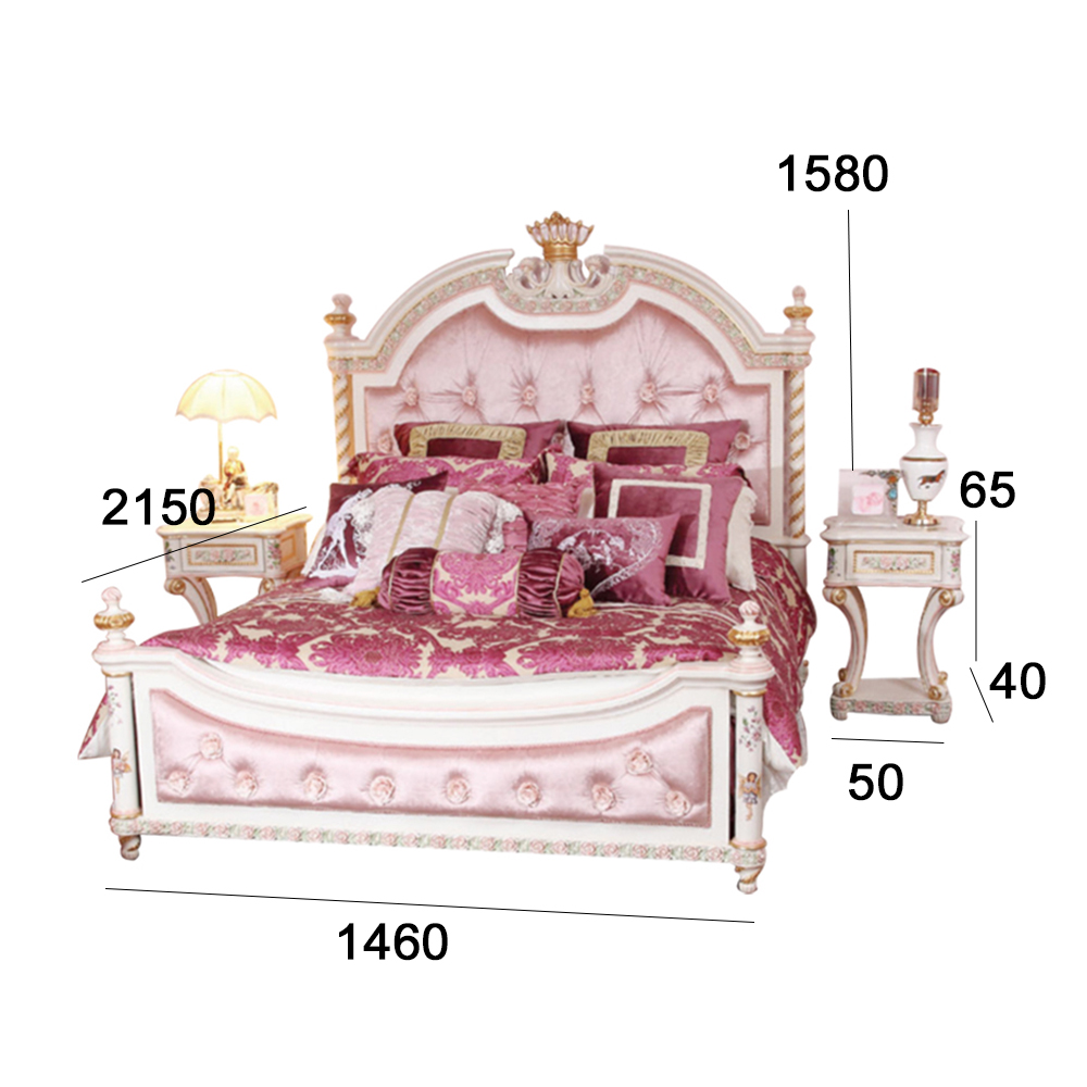 Baroque Style Bedroom Bed: Timeless Charm and Comfort Combined