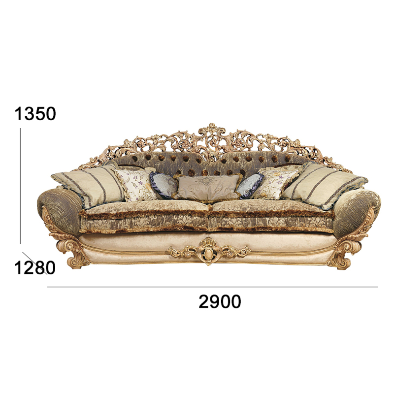 Luxurious Baroque Style Living Room Sofa