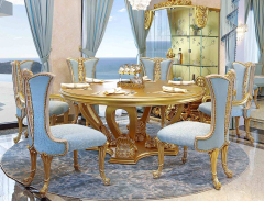 Exquisite Baroque Style Dining Table and Chairs