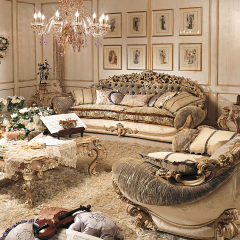 Luxurious Baroque Style Living Room Sofa