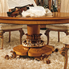 Exquisite Baroque Style Solid Wood Dining Table