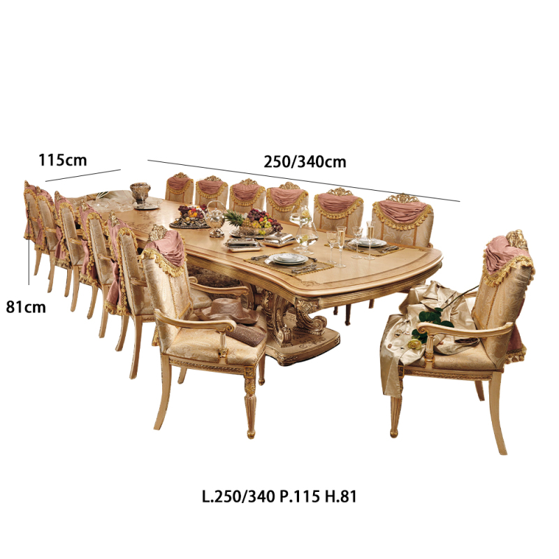 Baroque style solid wood dining table: bringing a grand dining experience