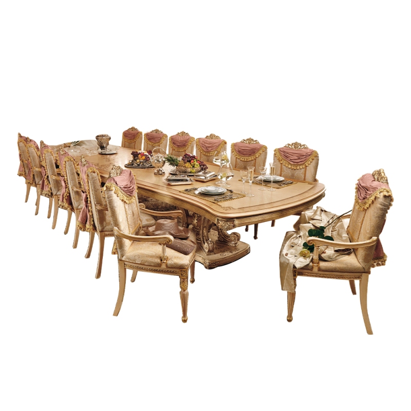 Baroque style solid wood dining table: bringing a grand dining experience