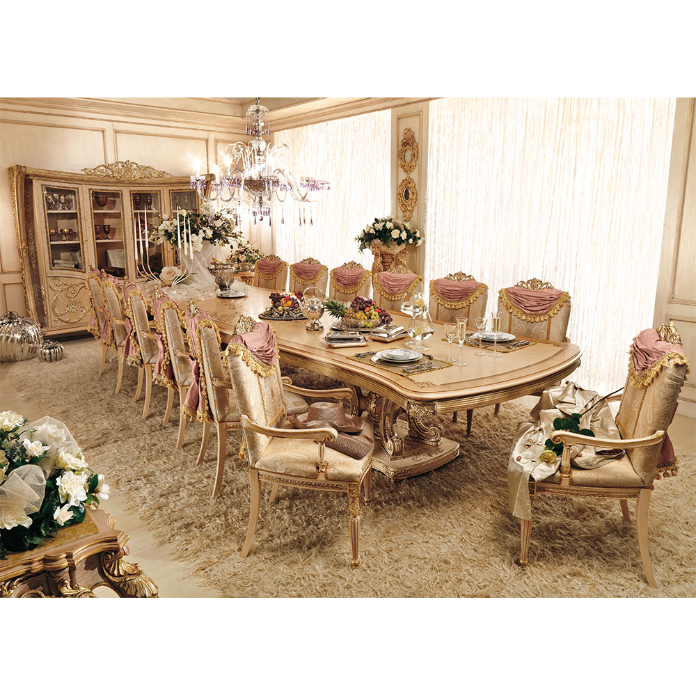 Baroque style solid wood dining table: bringing a grand dining experience