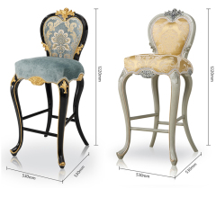 Classic restaurant finely carved bar stool