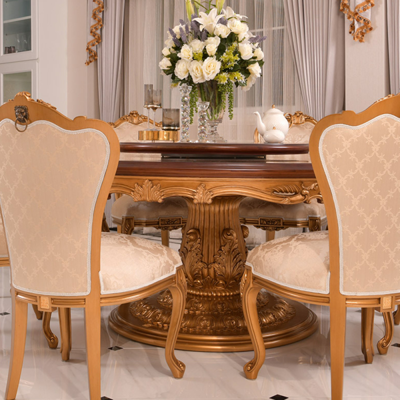 Elegant American-Style Round Dining Table