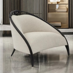 Classic American style wooden frame living room lounge chair