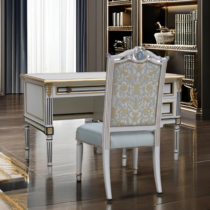 Elegant French Style Wooden Desk for Home Office