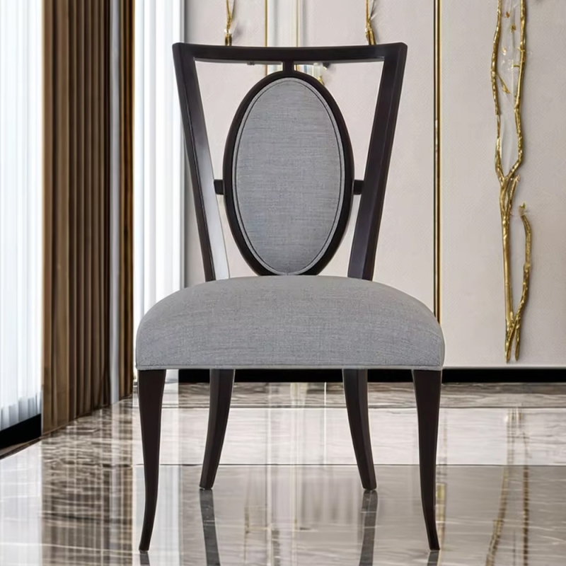 Elegant Armless Dining Chair with Solid Wood Legs