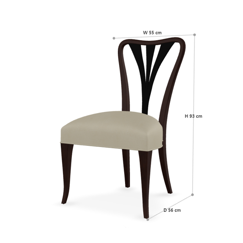 Elegant Upholstered Armless Dining Chair with Solid Wood Frame