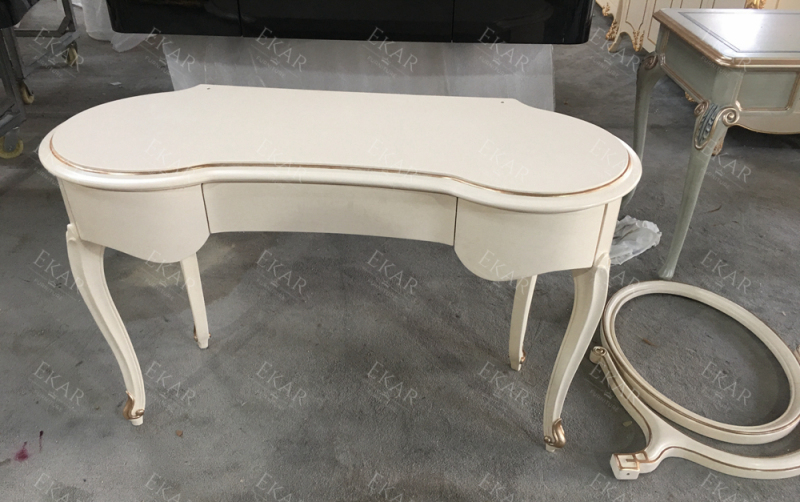 Latest French Style Ash Wood Vanity Table