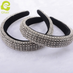 Ghair Wholesale Fashion160*150*30mm Hair Band Accessories  White Crystal  Rapunzel Headband For Girls