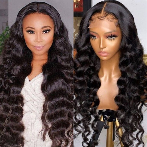 Loose Deep Wave Middle Part 5X5 Hd Closure Wigs Quality Wigs Long Human Hair 30 Inch Wig