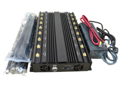 World First All-in-One Powerful Cellphone WiFi 5g GPS Lojack UHF VHF Signal Jammer with 16 Antennas