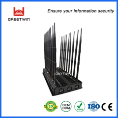 18 Antennas Full Bands 2g /3G/ 4G Gpsl1-L5 Cell Phone Signal Jammer (GW-JA18)