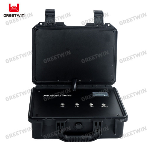 Portable suitcase anti drone 1.5G 2.4G 5.8G tri band 1km range drone Jammer