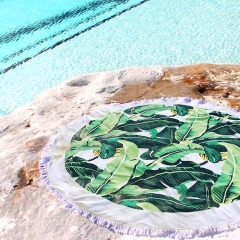 YERT7 - Banana Leaf Round Towel