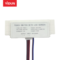 LED Mirror Multi-Function Touch Switch (Time Display, Defogging & Dimming)
