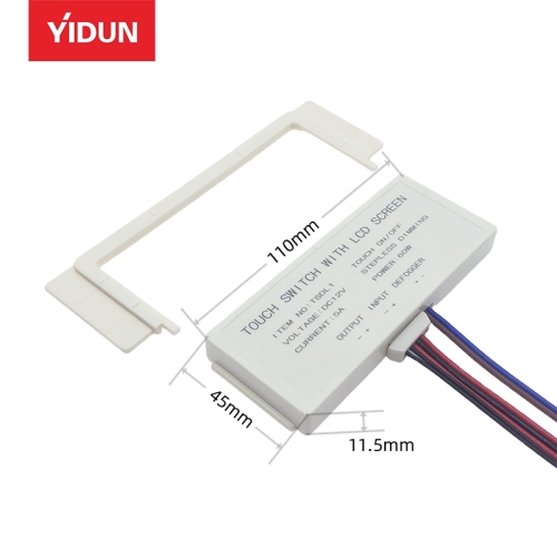 LED Mirror Multi-Function Touch Switch (Time Display, Defogging & Dimming)