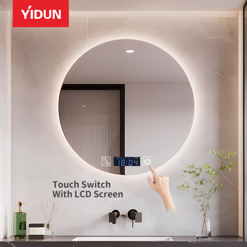 LED Mirror Multi-Function Touch Switch (Time Display, Defogging & Dimming)