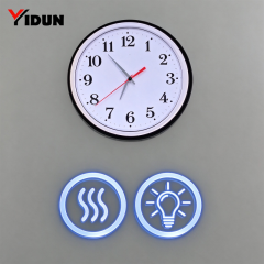 LED Mirror Multi-Function Touch Switch with Clock Display, Defogging & Stepless Dimming (DC 12-24V)