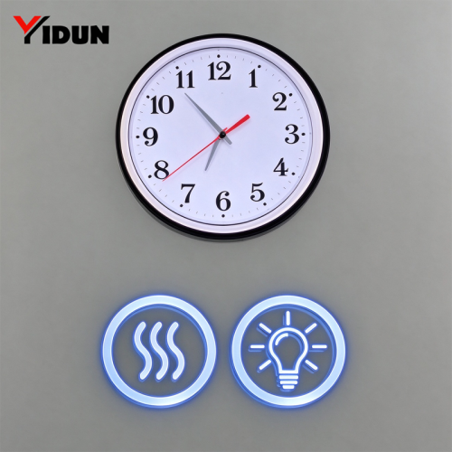 LED Mirror Multi-Function Touch Switch with Clock Display, Defogging & Stepless Dimming (DC 12-24V)