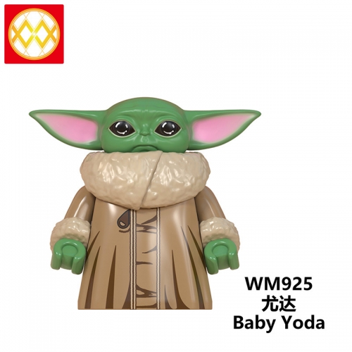 Wm925 The Mandalorian Baby Yoda Weapon Light Sword Darth Vader Jedi Sword Weapon Action Figures Building Blocks Brick Educational Toys Star Wars