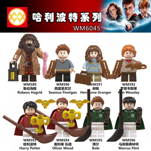 WM6045 Harry Series Potteres Movie Dumbledore Hermione Ron Hogwarts Quirrell Filch Action Building Blocks Children Gift Toys