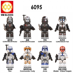 WM6095 The Bad Batch Star clone trooper Rex Cody Jesse Warsly Mini Action Figure Building Blocks toys for kids