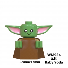 WM924 Star Wars Baby Yoda Action Figure Building Blocks Kids Toys