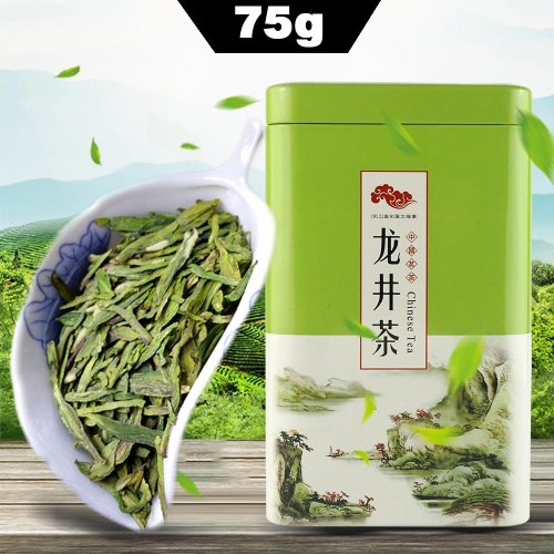 2023 Top Grade Xihu Longjing Tea 75g Gift Box Packaging New Fresh Dragon Well West Lake Long Jing Green Tea Help To Lose Weight tea onlline