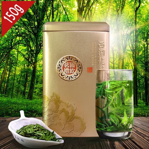 2023 Top Grade Gift Packaging Long Jing Green Tea, Organic Food Xihu Longjing Tea 150g Dragon Well For Health And Beauty chinese beat green tea organi
