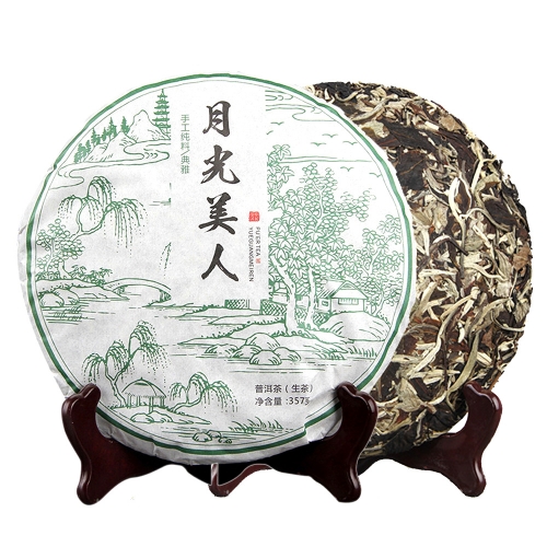 2018 Moonlight White Beauty Белый китайский чай Древние беседки горы Цзинмай Белый необработанный чай пуэр 357 г