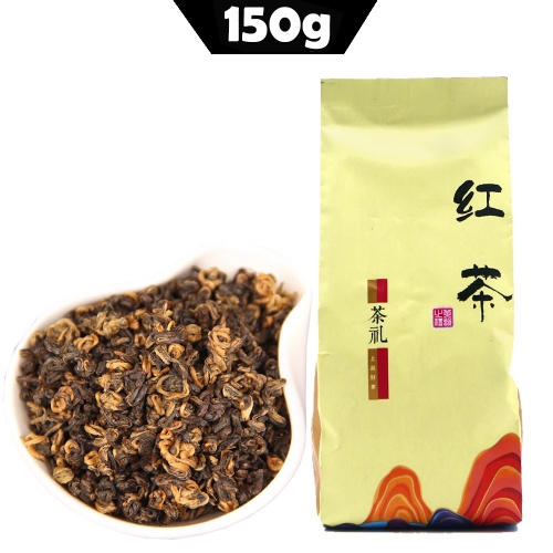 2023 Yunnan One Bud and One Leaf Dianhong Red Spiral Black Chinese Tea Red Tea 150g