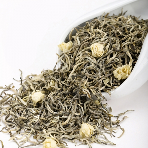 2023 Romantic Falling Snow Jasmine Chinese Tea Натуральный зеленый китайский чай с жасмином премиум-класса 100г