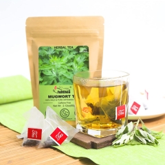FullChea - Mugwort Tea Bag 40 Teabags, 1.5g/bag - 100% Pure Natural Artemisia Vulgaris Herbal Tea - Rich In Antioxidants