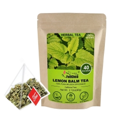 FullChea - Чайные пакетики с лимонным ароматом, 40 чайных пакетиков, 1,5 г / мешок - высококачественные лимонные ароматические травы - Мелисса официал
