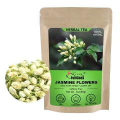 FullChea - Dried Jasmine Flowers, 3oz/85g - Premium Edible Flowers Whole Buds - Non-GMO - Caffeine-free - Perfect For Tea