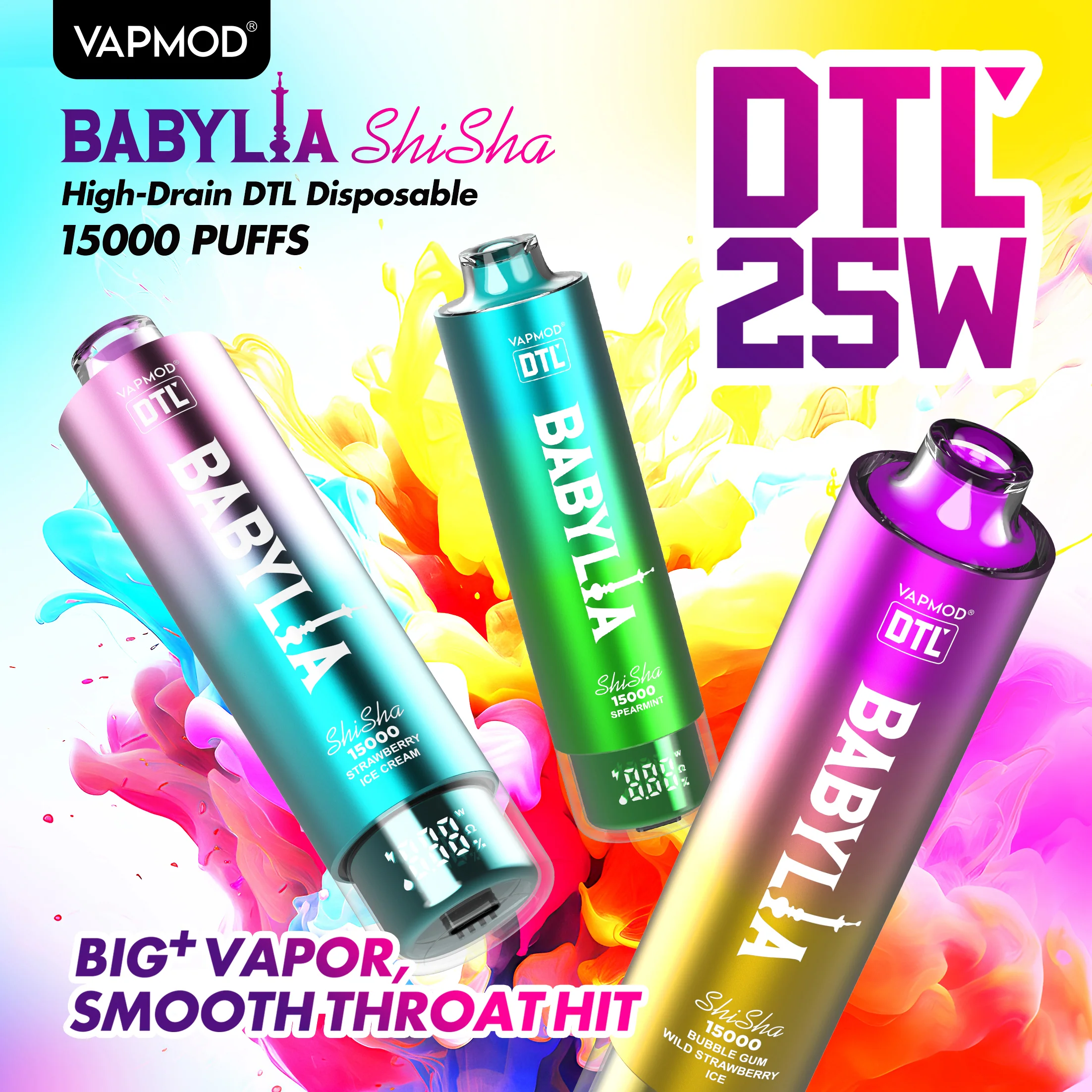 Babylia15000 Shisha High-Drain DTL Disposable Vape