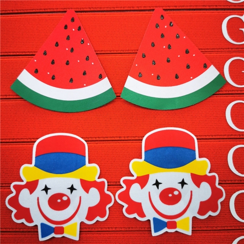 2021 Decoration Breast Stickers Fruit Design disposable Nipple Pasties Watermelon Cute Girl Nipple Cover Adhesive