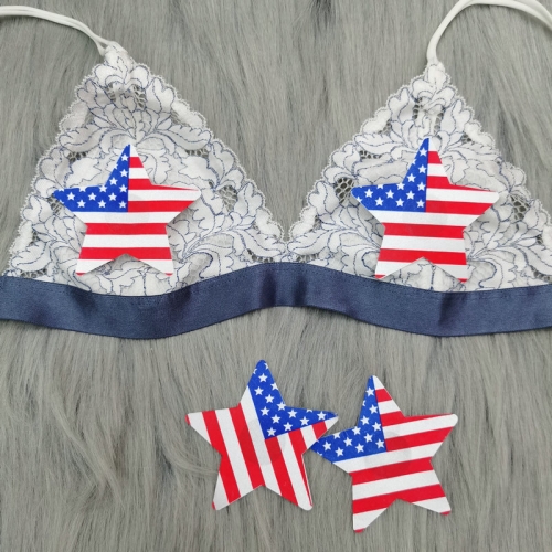 Adhesive Boobs Breast Stickers Fashion Custom Nipple Pasties Sexy Star Shape Disposable Wholesale Nipple Covers