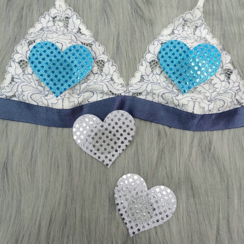 Nipple Pasties Sequin Nipple Cover Heart Fashion Women Pasties Adhesive Sexy Boob Pasties