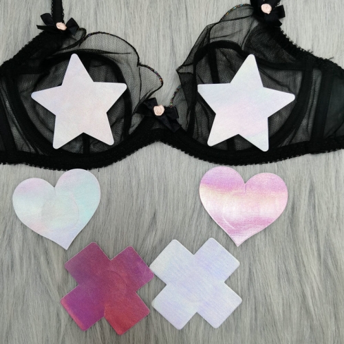 Matte Holographic Invisible Nipple Stickers Adhesive Nipple Cover Disposable Girls Boobs Sexy Nipple Pasties Custom