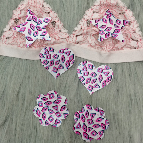 Pink Breast Nipple Cover Disposable Fashion Nipple Stickers Decorative Exotic Nipple Pasties